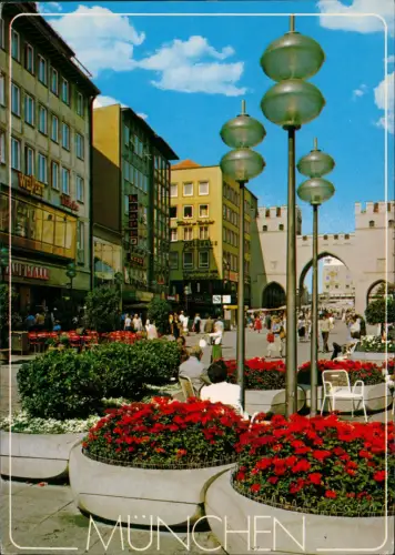 Ansichtskarte München Neuhauserstraße, Karlstor, Fußgängerzone 1986