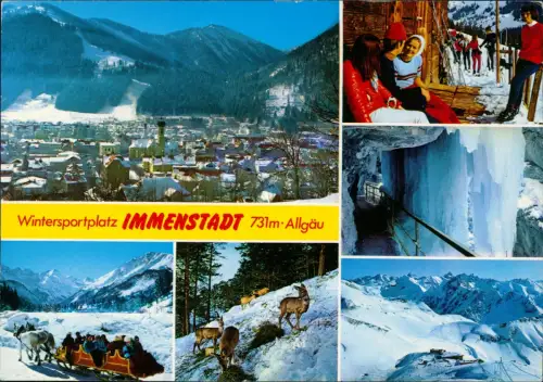 Immenstadt (Allgäu) Mehrbildkarte Umland- und Stadtteilansichten 1990