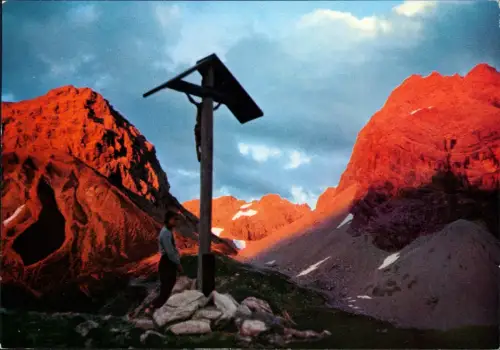 Ansichtskarte Oberstdorf (Allgäu) Alpenglühn bei der Rappenseehütte 1980
