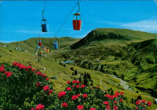 Meran Merano Umlandansicht mit Sessellift Hafling Monte Catino 1986