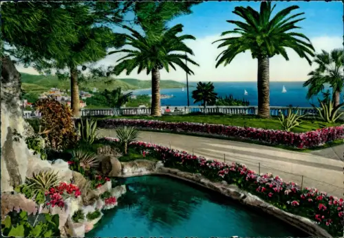Cartolina San Remo Sanremo Riviera dei Fiori Giardini Regina Elena 1960