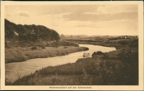Neumühlen-Dietrichsdorf-Kiel Motorbootfahrt auf der Schwentine 1922