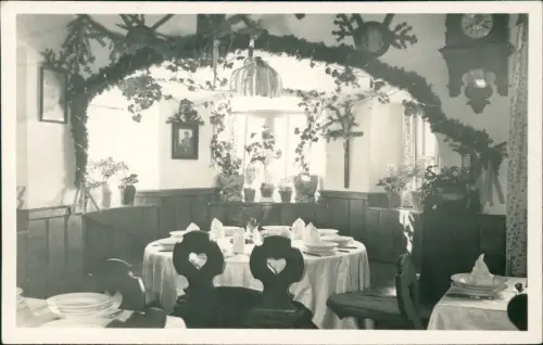 Ansichtskarte Oberaudorf Alpengasthoch Hocheck - Gastraum 1930