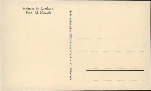 Postcard Stabnitz b. Eger Lipová u Chebu Dorfpartie im Egerland 1928