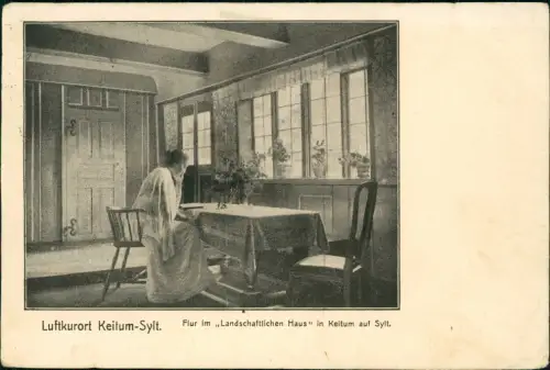Keitum (Sylt) Flur im Landschaftlichen Haus in Keitum auf Sylt. 1936