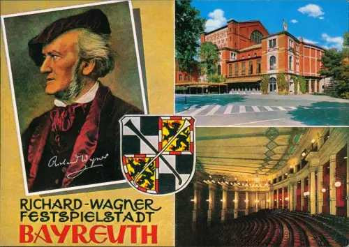 Bayreuth Mehrbildkarte RICHARD-WAGNER FESTSPIELSTADT BAYREUTH 1975