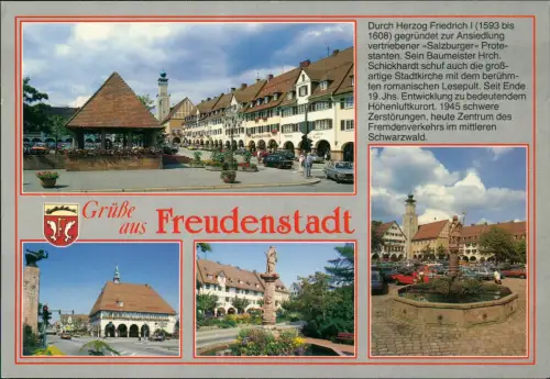 Freudenstadt Mehrbildkarte mit Ortsansichten und Chronik-Infos 1990