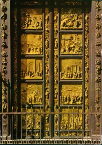 Cartolina Florenz Firenze Battistero Porta del Paradiso (Ghiberti) 1982