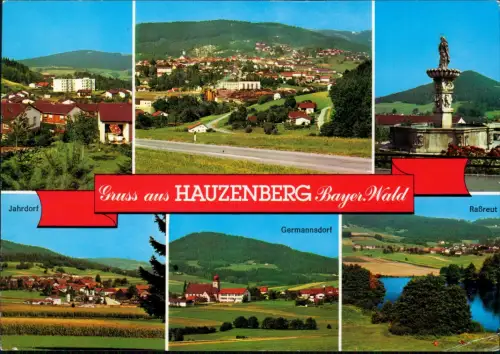 Ansichtskarte Hauzenberg Mehrbildkarte mit diversen Ortsansichten 1980