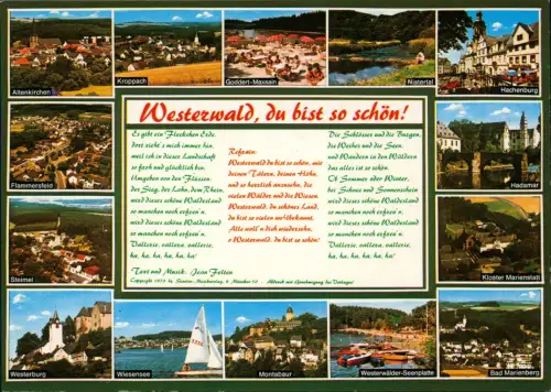 Westerwald MB  Altenkirchen Kroppach Flammersfeld Hachenburg Nistertal 1988