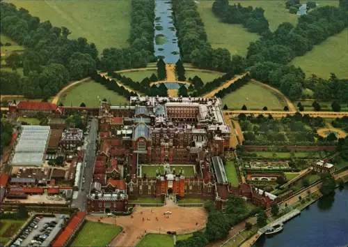Postcard London Hampton Court Palace Air view from north-west 1979