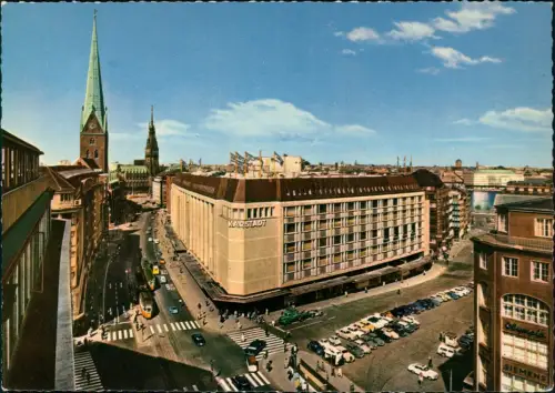 Ansichtskarte Altstadt-Hamburg Mönckebergstraße mit KARSTADT-Haus 1974