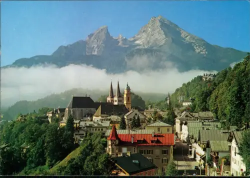 Ansichtskarte Berchtesgaden Umland-Ansicht Berchtesgaden mit Watzmann 1975