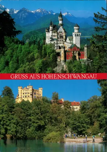 Ansichtskarte Schwangau Königsschloß Neuschwansteinund Hohenschwangau 1998