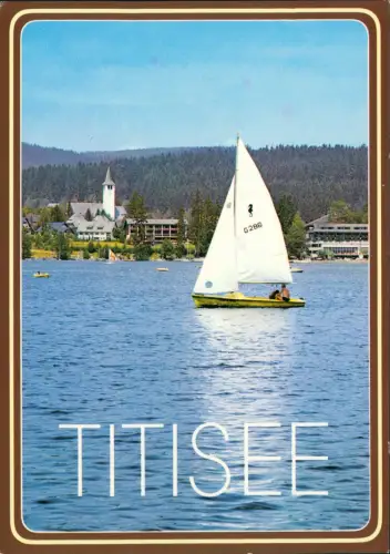 Ansichtskarte Titisee-Neustadt Segler auf dem Titisee (Schwarzwald) 1980