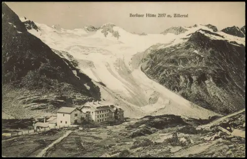Ansichtskarte Ginzling-Mayrhofen Berliner Hütte Zillertal Gletscher 1925