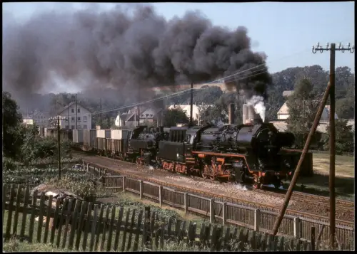 Ansichtskarte Markersbach-Raschau-Markersbach Dampflokomotive Bahnhof 1999