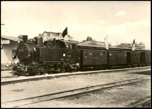 DDR Sammelkarte Dampflokomotive Traditionsbahn Radebeul Ost - Radeburg 1982