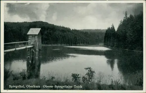 Ansichtskarte Hahnenklee-Bockswiese-Goslar Spiegeltaler Teich 1938