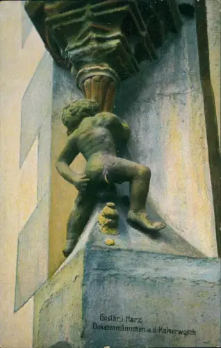 Ansichtskarte Goslar Dukatenmännchen a.d. Kaiserworth 1914