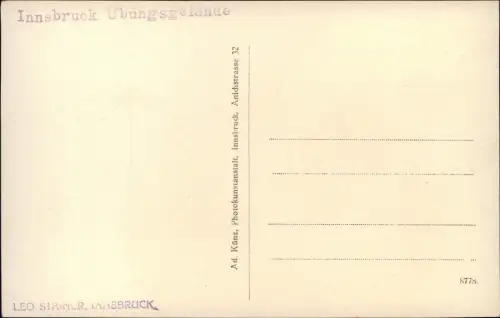 Ansichtskarte Innsbruck Übungsgelände im Winter 1930