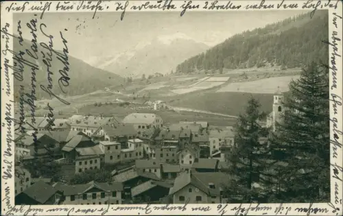 Ansichtskarte Steinach (Brenner) gegen Gschnitztal 1914