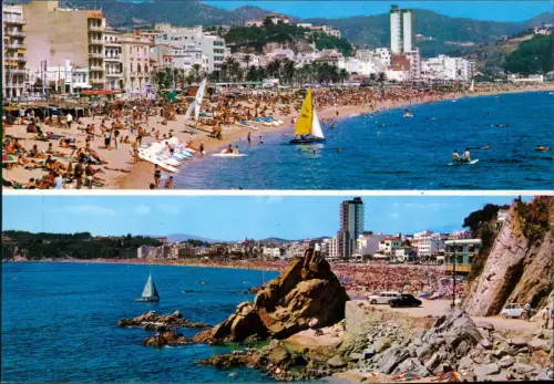 Postale Lloret de Mar 2 Bild - Strandansichten 1979