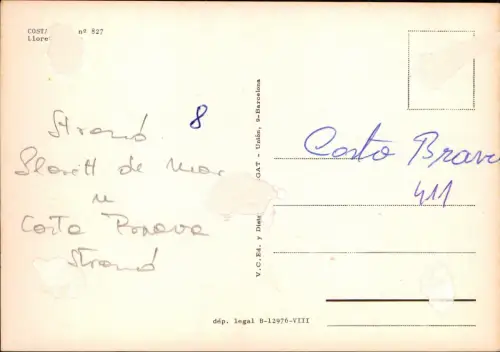 Postale Lloret de Mar 2 Bild - Strandansichten 1979