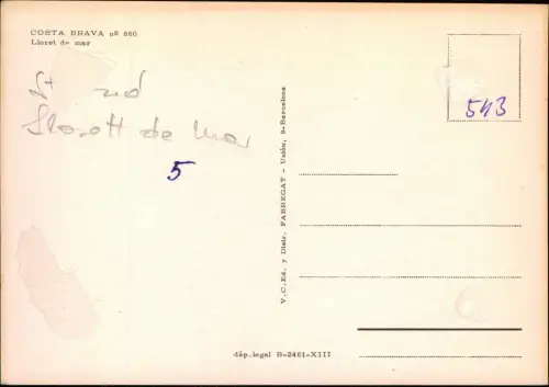 Postale Lloret de Mar 4 Bild Strand, Statue 1992