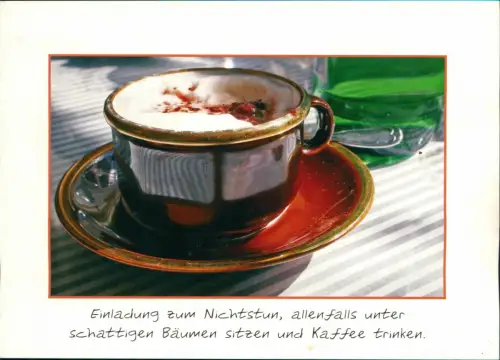 Kaffee (Reklame) Einladung zum Nichtstun, Kaffee-Tasse (Motiv) 2000