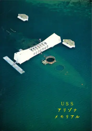 Pearl Harbour Pearl Harbour Luftaufnahme mit der gesunkenen USS Arizona 1980