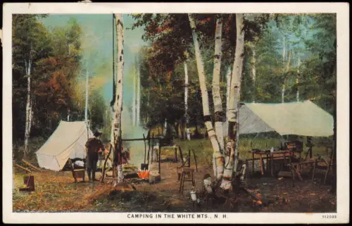 USA United States of America Camping in The White Mountain New Hampshire 1935