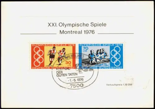Briefmarke/Stamp  XXI. Olympische Spiele Montreal mit Sondermarken 1976