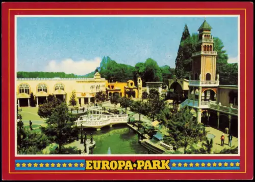 Ansichtskarte Rust Europa-Park Piazza Ital. Stadtteil 1992