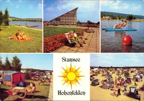 Ansichtskarte Hohenfelden Stausee Hohenfelden Camping Tretbott 1989