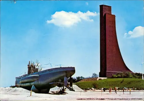 Ansichtskarte Laboe Marinedenkmal U-Boot 1990