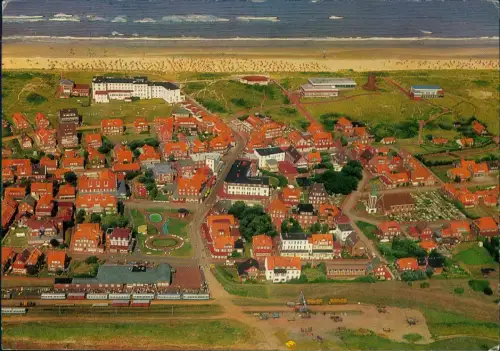 Ansichtskarte Juist Luftbild Luftaufnahme aus großer Höhe 1980