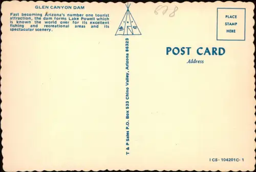 Arizona (State) Allgemein Luftbild areal view Glen Canyon Dam 1978  USA