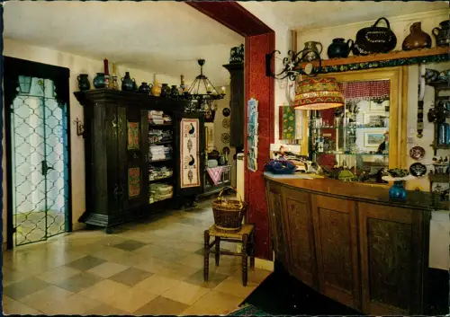 Ansichtskarte Erdhausen-Gladenbach Künstlerhaus Lenz - Innenansicht 1968