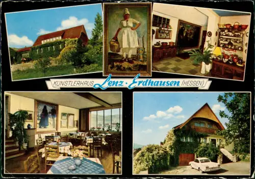 Ansichtskarte Erdhausen-Gladenbach Künstlerhaus Lenz Mehrbildkarte 1965