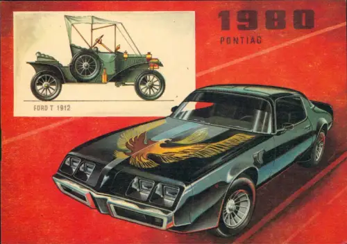 Ansichtskarte  Auto PONTIAC 1980 Ford T Künstlerkarte 1989