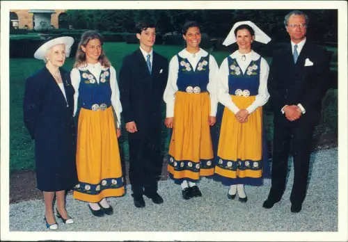 Ansichtskarte  Adel Svenska Kungliga Familjen The Swedish Royal Family 1998