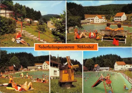 Heßles-Fambach Naherholungszentrum  Bungalow's, Freibad, Rutsche 1990