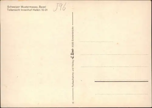 Basel Schweizer Mustermesse, Teilansicht Innenhof Hallen 10-21 1978