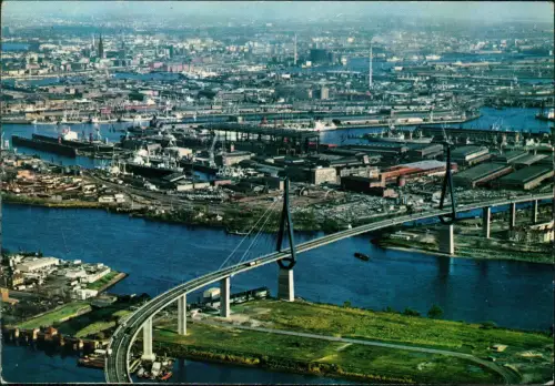 Ansichtskarte Hamburg Luftbild Hafen Brücke 31920