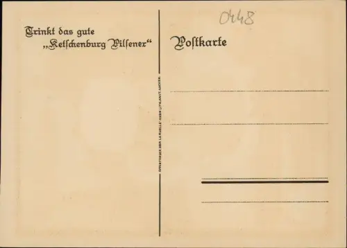 Ansichtskarte  Reklame Werbung Brauereien Ketschenburger Bier Stollberg 1940