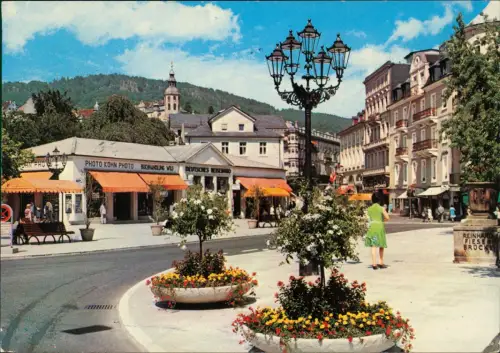 Ansichtskarte Baden-Baden Goetheplatz Geschäft Photo Kohn 1977