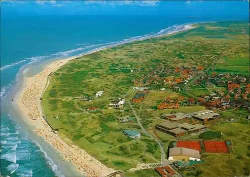 Ansichtskarte Langeoog Luftbild Luftaufnahme Fernsicht 1987