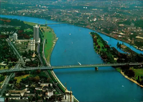 Ansichtskarte Köln Luftbild Brücke Hochhaus 1981