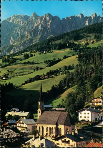 Mühlbach am Hochkönig Umlandansicht Land Salzburg Hintergrund Mandlwände 1975